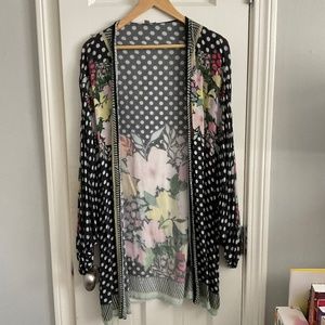 Anthropologie Floral Kimono